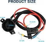 DC charger receptacle with harness